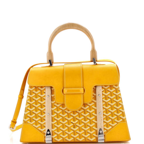 Goyard MM Saigon Top Handle Bag Coated Canvas with Leather - Picture 1 of 7